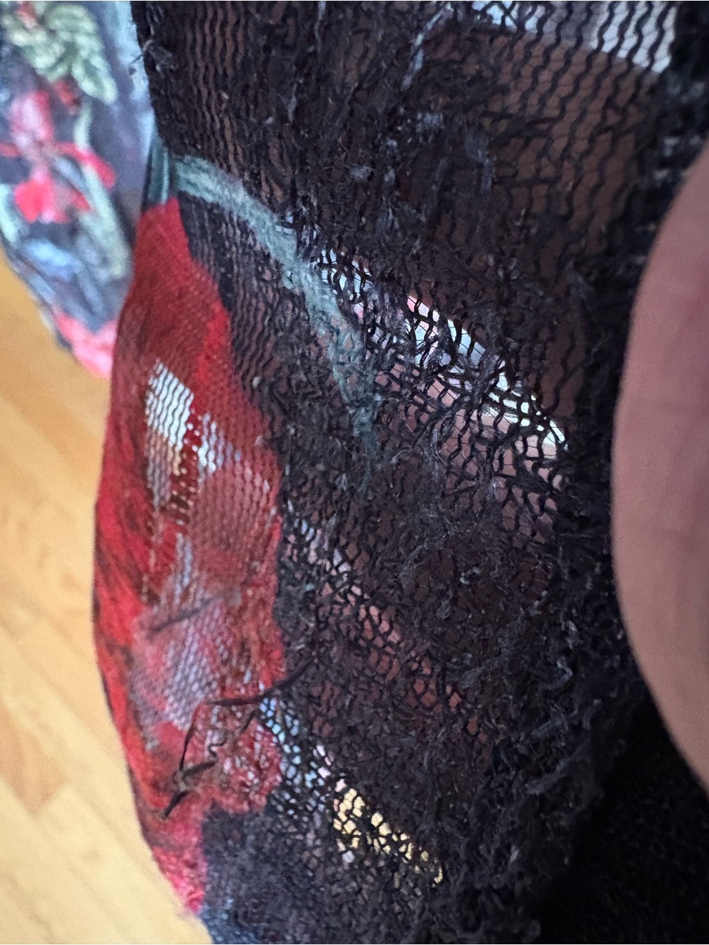 Black Designer Sheer Coat - Picture 9 of 10